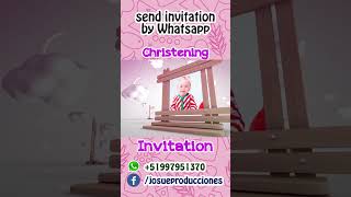 Invitacion de Bautizo Niña  Invitacion Interactiva ¡¡ GRATIS ¡ [upl. by Holub512]