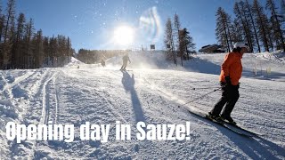 Opening day in Sauze dOulx 2223 [upl. by Neelyhtak]