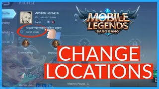 How to Change Location in Mobile Legends 2023 [upl. by Adnorhs961]