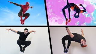 TOP 100 Stunts From Spiderman In Real Life parkour [upl. by Easlehc788]