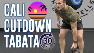 30 Minute Kettlebell Cali Cutdown TABATA Workout  Kettlebell Workout Videos [upl. by Beach]