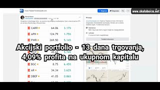 Akcijski portfolio  13 dana trgovanja 409 profita na ukupnom kapitalu [upl. by Gwenni]