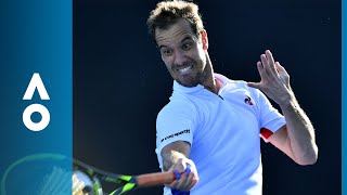 Richard Gasquet v Blaz Kavcic match highlights 1R  Australian Open 2018 [upl. by Rind]