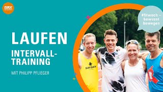 Laufen Intervalltraining – mit Philipp Pflieger  fitwoch  DAKGesundheit [upl. by Enelak]