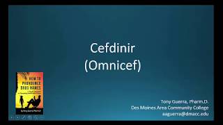 CC How to Pronounce cefdinir Omnicef Backbuilding Pronounciation Pharmacology [upl. by Alyak]