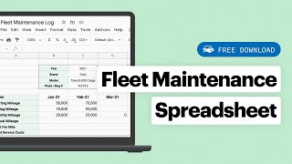 Creating a Fleet Maintenance Spreadsheet w Free Template  Fleet Management Tools [upl. by Niwle]