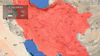 AngloPersian War in 1 minute using Google Earth [upl. by Ahsiket]