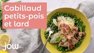 Recette de cabillaud petits pois amp lard [upl. by Leeda430]