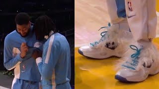 AD cant stop laughing at Montrezl Harrell shoes [upl. by Aicxela657]