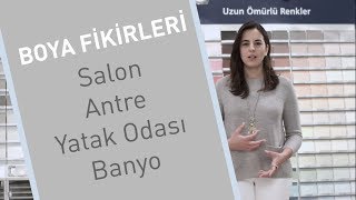 Boya Fikirleri Salon Antre Yatak Odası ve Banyo Renkleri [upl. by Uzzia]