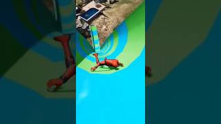 SpiderMan and Giant water slide part 493 water slide SpiderMan SpiderMan stunt [upl. by Eirret]