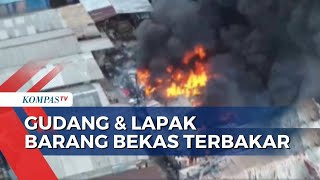 Gudang dan Lapak Barang Bekas di Bekasi Terbakar [upl. by Selmner]