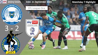 Peterborough United 32 Bristol Rovers Matchday 7 202425 EFL League One Highlight [upl. by Yodlem]