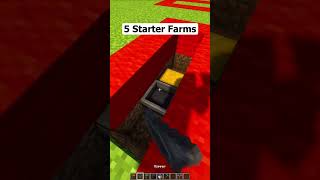 5 Minecraft Starter Farms 👨‍🌾 minecraft [upl. by Annek]