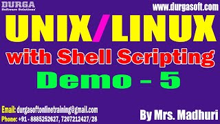 UNIXLINUX with Shell Scripting tutorials  Demo  5  by Mrs Madhuri on 07062024 8AM IST [upl. by Francisco]