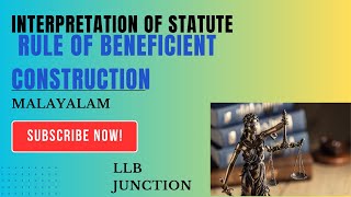 Rule of Beneficial Construction  Interpretation of Statutes [upl. by Yelrah]