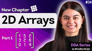 2D Arrays in C  Part 1  DSA Series by Shradha Maam [upl. by Goldman855]