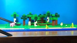 I Make A Minecraft Lego Stop Motion Forest Set [upl. by Ebba]