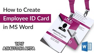 How to Design Employee ID Card in MS Word  Identity Card Design msword [upl. by Nyltiak]