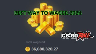 FASTEST WAY TO LEVEL UP AND WAGER ON CSGOROLL 2024 [upl. by Danieu]