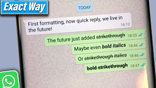 whatsapp text formatting  italic bold strikethrough and FixedSys in WhatsApp Easy [upl. by Charles862]