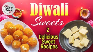 Diwali Sweets two delicious sweet recipes  festival  Cookree Show [upl. by Orren]