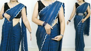 सिर्फ 5 मिनट में साड़ी पहनने का आसान तरीका  how to wear silk saree perfectly  sari draping tutorial [upl. by Ahseekan]