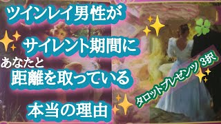 【深掘りました❗💫】ツインレイ男性がサイレント期間にあなたと距離を取っている本当の理由🌛💫🍀 オラクル 恋愛成就 タロット [upl. by Elbas]