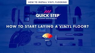 How to start laying a vinyl floor  Tutorial by QuickStep [upl. by Reeva]