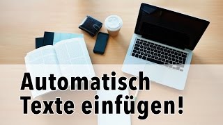 Textbausteine mit Shortcuts am Mac einfügen  ohne Zusatzsoftware [upl. by Nauqet]