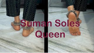 Anklet sound and soles view  Suman Soles Queen sumansoles sumansoles indianfeet [upl. by Hulton199]