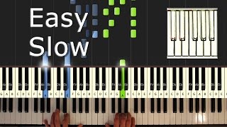 Ludovico Einaudi  Fly  Piano Tutorial Easy SLOW  Intouchables  How To Play Synthesia [upl. by Dehsar]