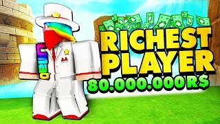 Worlds Richest ROBLOX Player 80000000 R [upl. by Ahsietal]