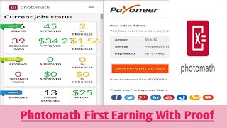 Photomath First Earning  Photomath First Earning With Proof  How To Earn From Photomath [upl. by Terry560]