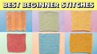 BEST KNIT STITCH PATTERNS for Beginners [upl. by Danice]