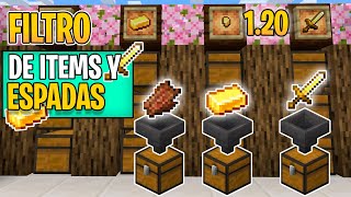 SEPARADOR de ITEMS Stackeables Automatico Minecraft Bedrock 120 [upl. by Lleze]