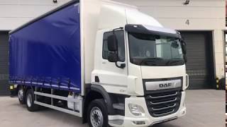 DAF 2019 CF320 6 x 2 Rigid Curtainsider [upl. by Bornie]