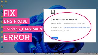 Fix DNSPROBENXDOMAINFINISHED  This Site Cant Be Reached Error on Google Chrome [upl. by Finny]