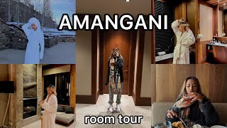 Amangani Hotel Tour ❄️ My first time in Jackson Hole Wyoming ☃️ [upl. by Annayrb863]