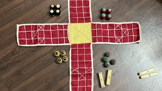 Ancient Indian board game  Saripat  Chaupar  Family vlog 7  adpresents [upl. by Cottrell]