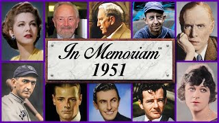 In Memoriam 1951 Famous Faces We Lost in 1951 [upl. by Cart]