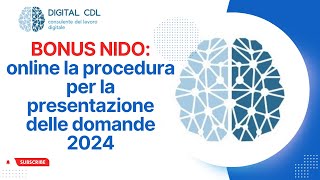 Bonus nido online la procedura per la presentazione delle domande 2024 [upl. by Eerol]