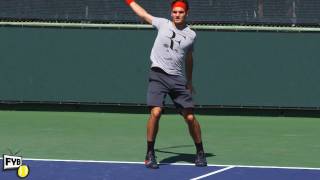 Roger Federer Playing Points in Slow Motion HD  Indian Wells Pt 20 [upl. by Eyr]