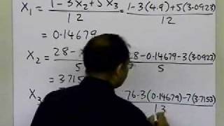 Chapter 0408 Lesson GaussSeidel Method of Solving Simultaneous Linear Equations Example Part 2 [upl. by Tawnya]