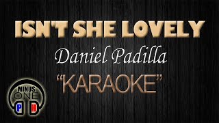 ISNT SHE LOVELY  Daniel Padilla KARAOKE Original Key [upl. by Stalk]