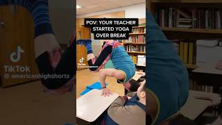 YOGA TEACHER skits sketchcomedy yoga yogapractice highschool schoollife shorts comedyshorts [upl. by Tap]