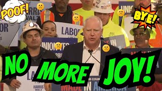 Tim Walz Gaffes Today NO MORE JOY or ANYONE at Michigan Rally Funny [upl. by Ybot368]