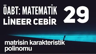 Öabt Lineer Cebir Matrisin Karakteristik Polinomu [upl. by Eidoj767]