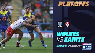 Extended Highlights  Warrington Wolves v St Helens  2024 Betfred Super League  Eliminator 2 [upl. by Drobman]