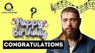 POST MALONE quotCongratulationsquot  Official Lyrics and Meaning [upl. by Nyrahtak]